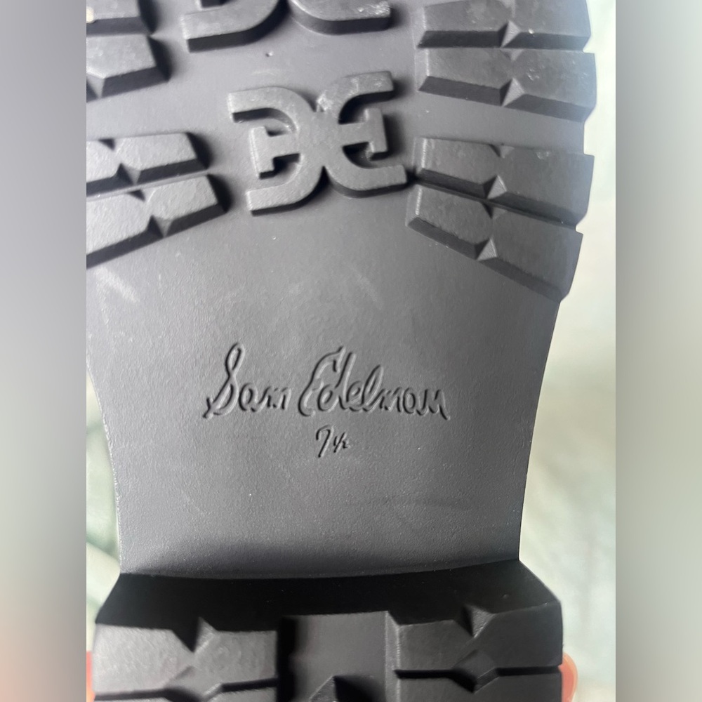Sam Edelman Black Combat Boots with Chunky Sole - Picture 5 of 6